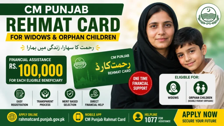 CM Punjab Rehmat Card promo