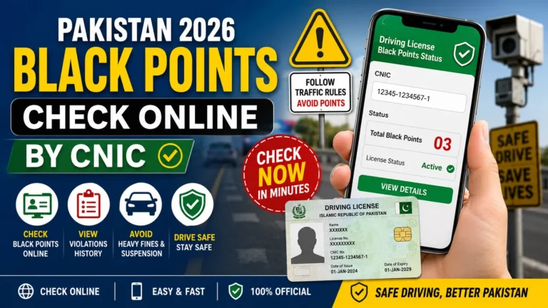 Check black points online in Pakistan
