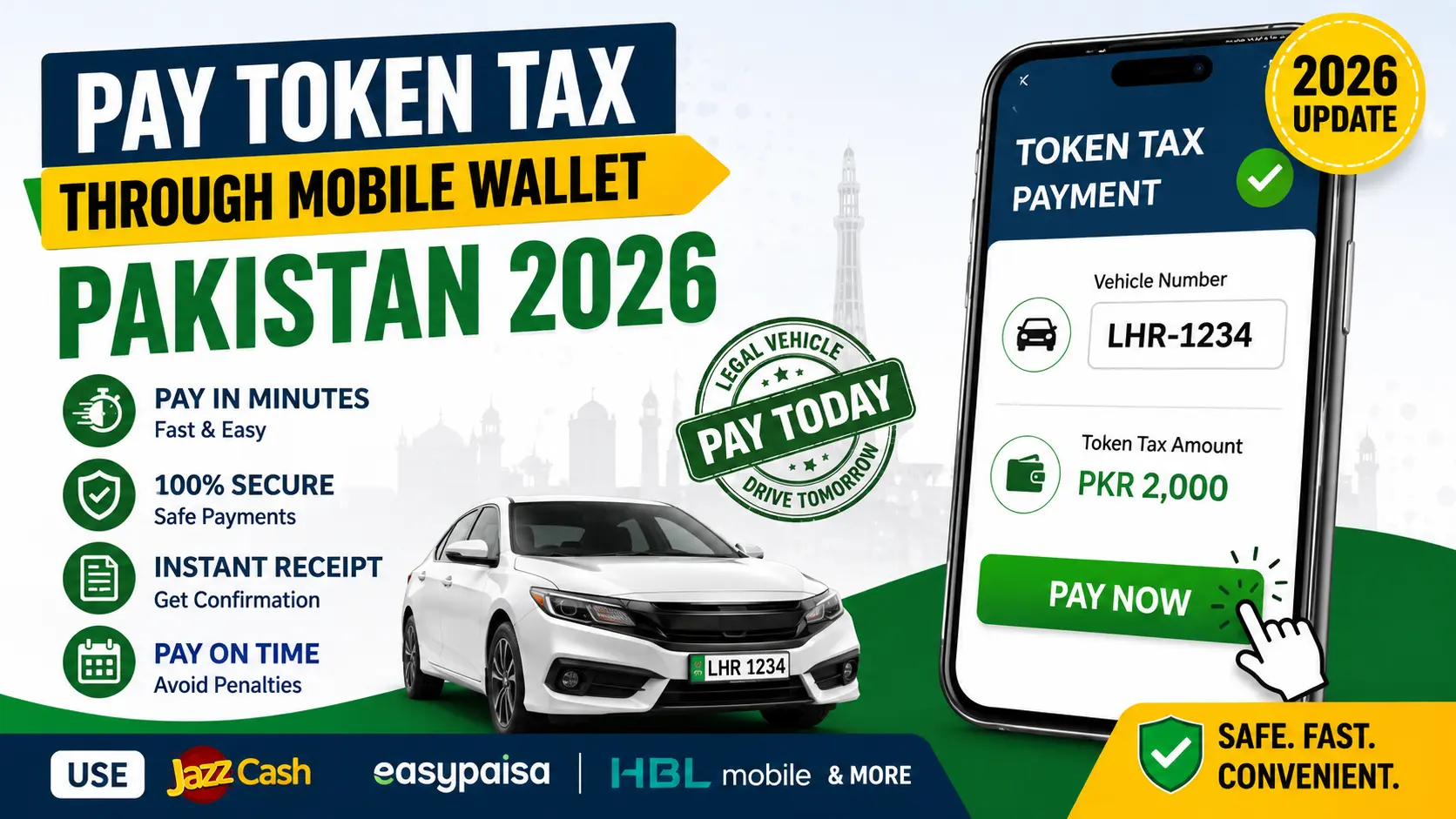 Pay your vehicle tax easily in Pakistan