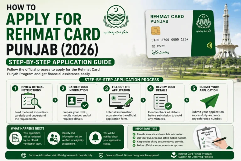 How to Apply for Rehmat Card Punjab (2026) | Complete Application Guide