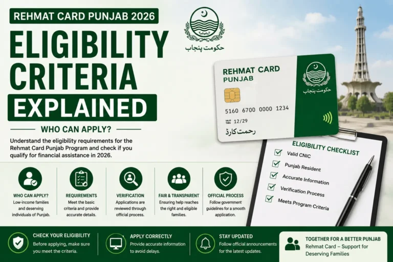 Rehmat Card Eligibility Criteria Explained (2026): Who Can Apply?