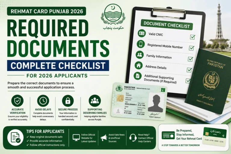 Required Documents for Rehmat Card Punjab 2026 | Complete Checklist